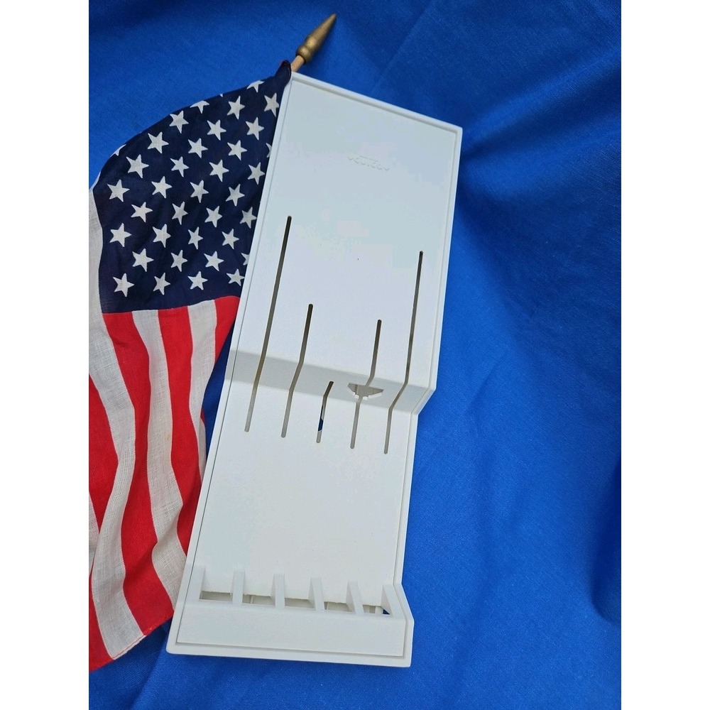 Cutco Knife Holder Drawer Organizer Wall Mount Rack White 5 Slots
